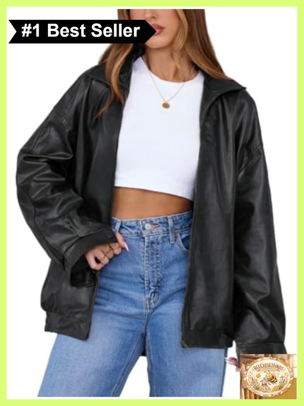Faux Leather Oversized Jacket Long Sleeve Winter Coat Full Length